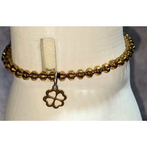 Chavez For Charity Gold Stretch Shamrock Bracelet - Picture 2 of 6